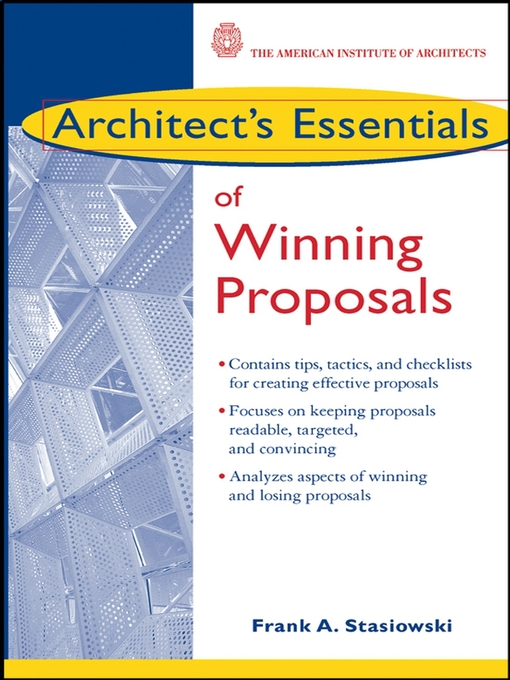 Cover image for Architect's Essentials of Winning Proposals